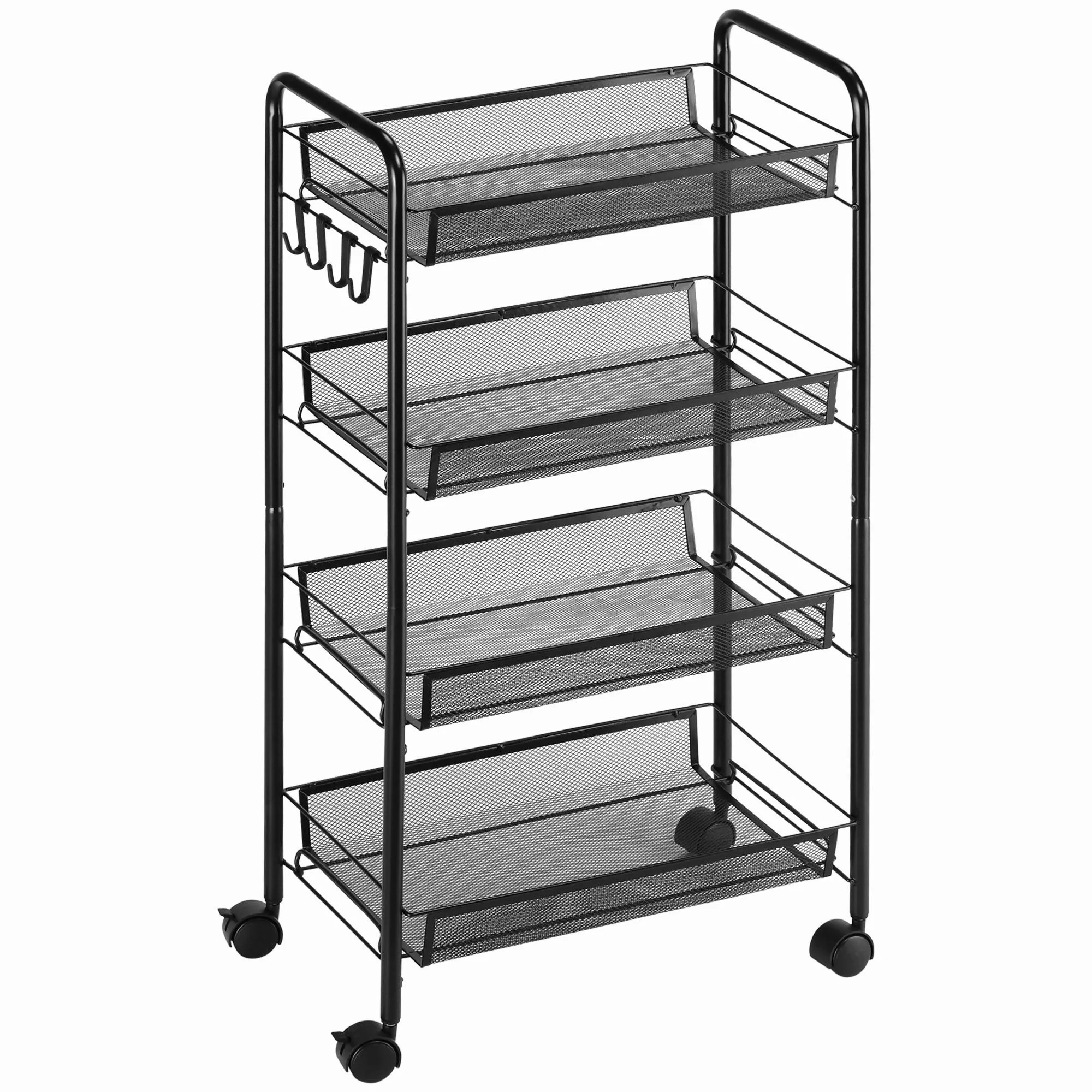HOMCOM Servierwagen abnehmbar, mit 4 Ebene, günstig online kaufen