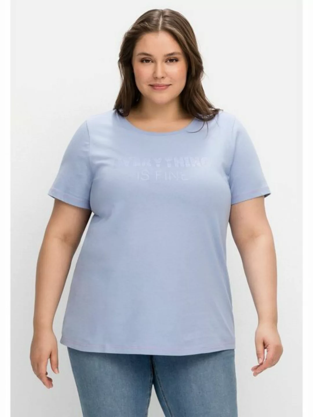 Sheego T-Shirt "Große Größen", mit Wordingprint, leicht tailliert günstig online kaufen