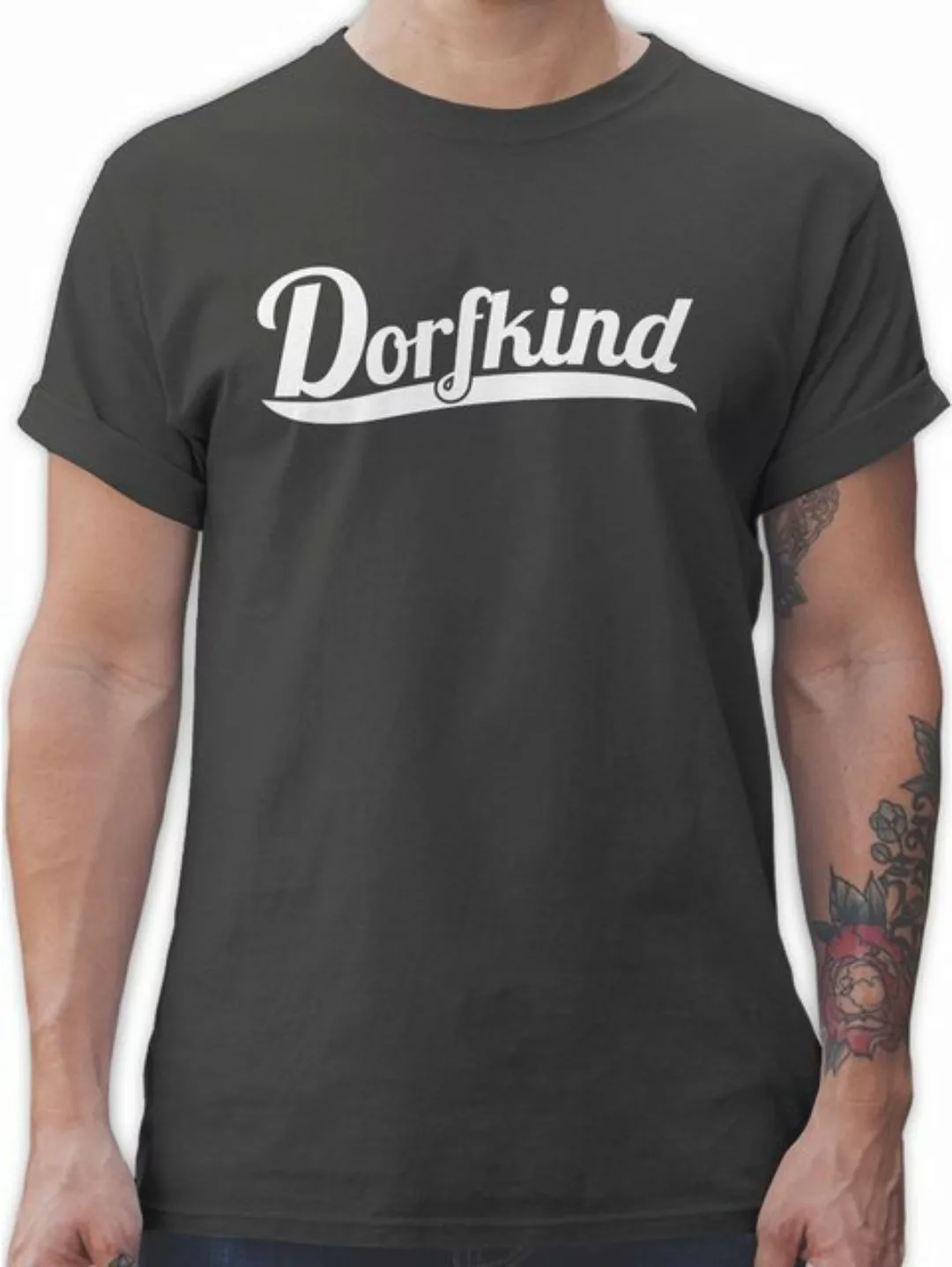 Shirtracer T-Shirt Dorfkind Weiss Sprüche Statement günstig online kaufen