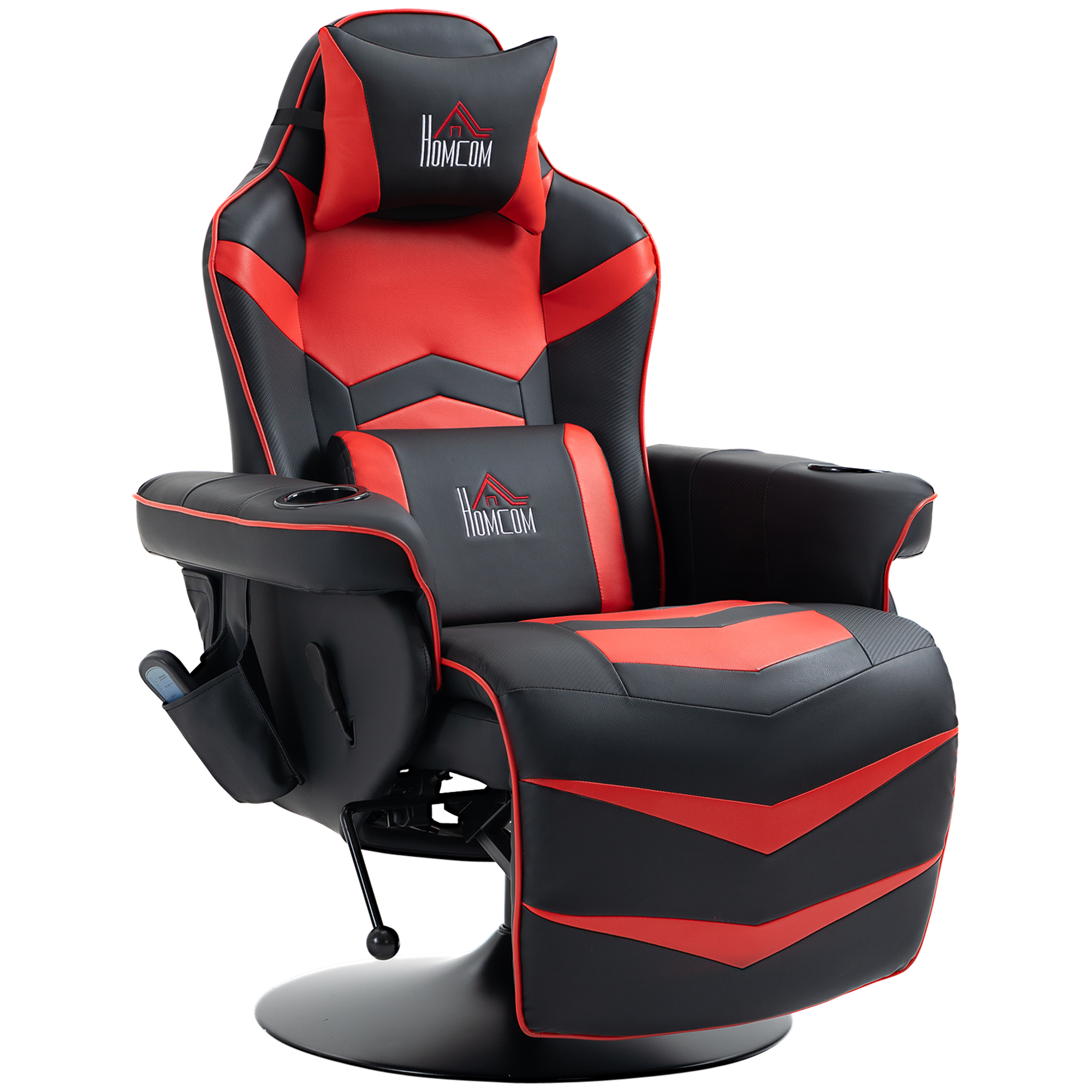 HOMCOM Gamingsessel mit Massagefunktion, ergonomischer Gaming Stuhl, Kunstl günstig online kaufen