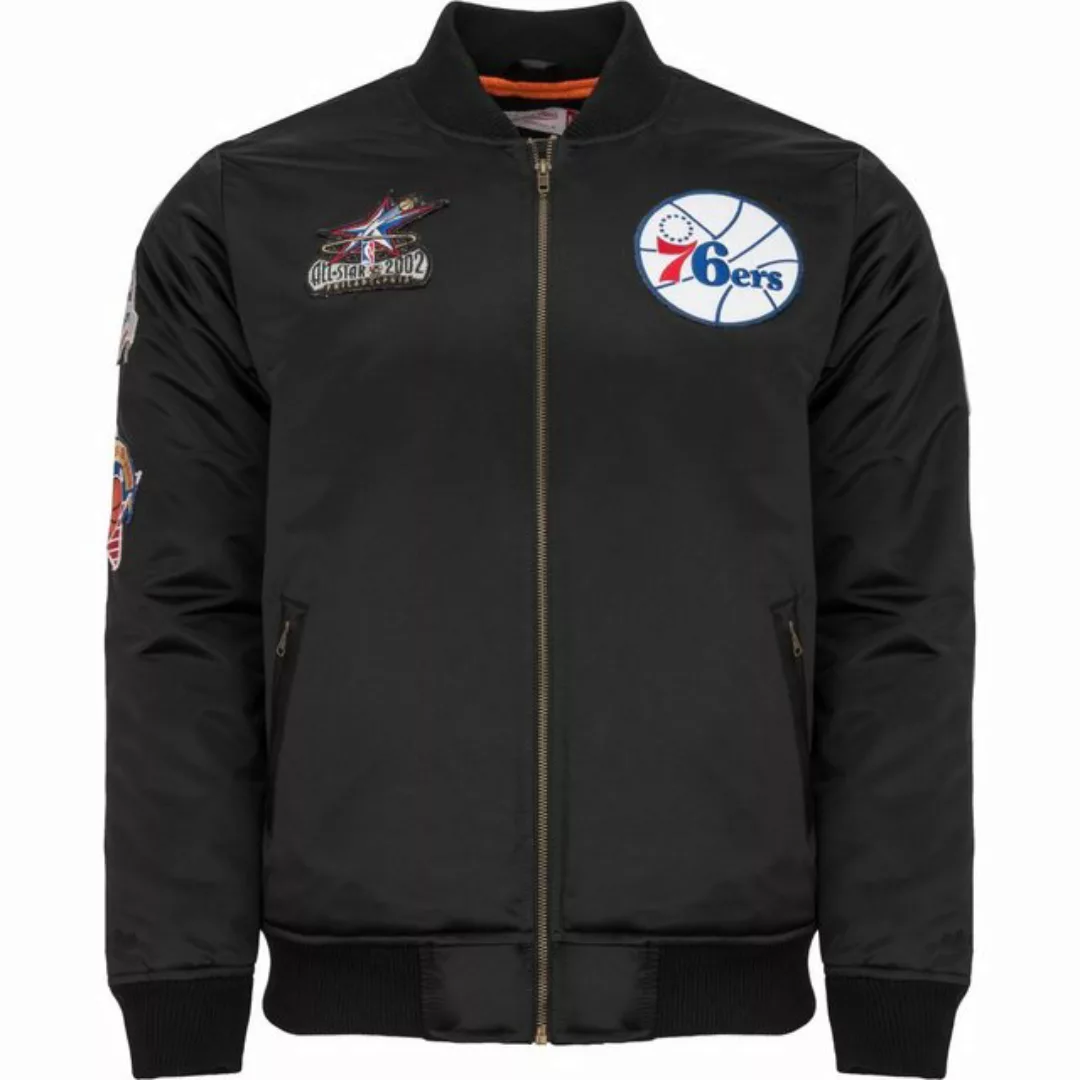 Mitchell & Ness Bomberjacke Satin PATCHES Philadelphia 76ers günstig online kaufen