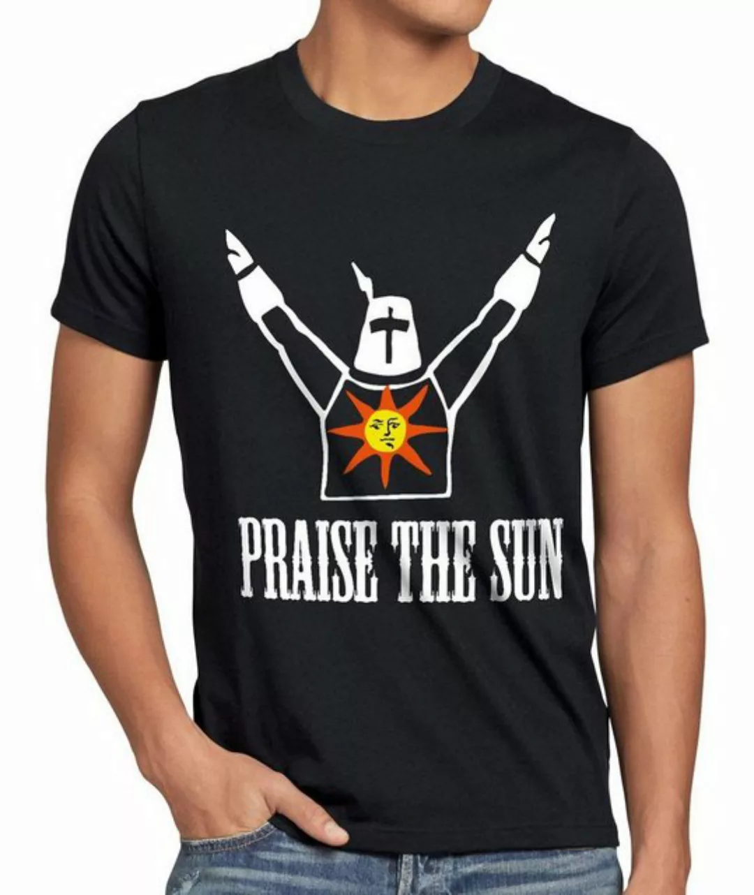 style3 T-Shirt Praise the Sun Dark Sunbro Solaire souls Gwyn Sonnen Ritter günstig online kaufen