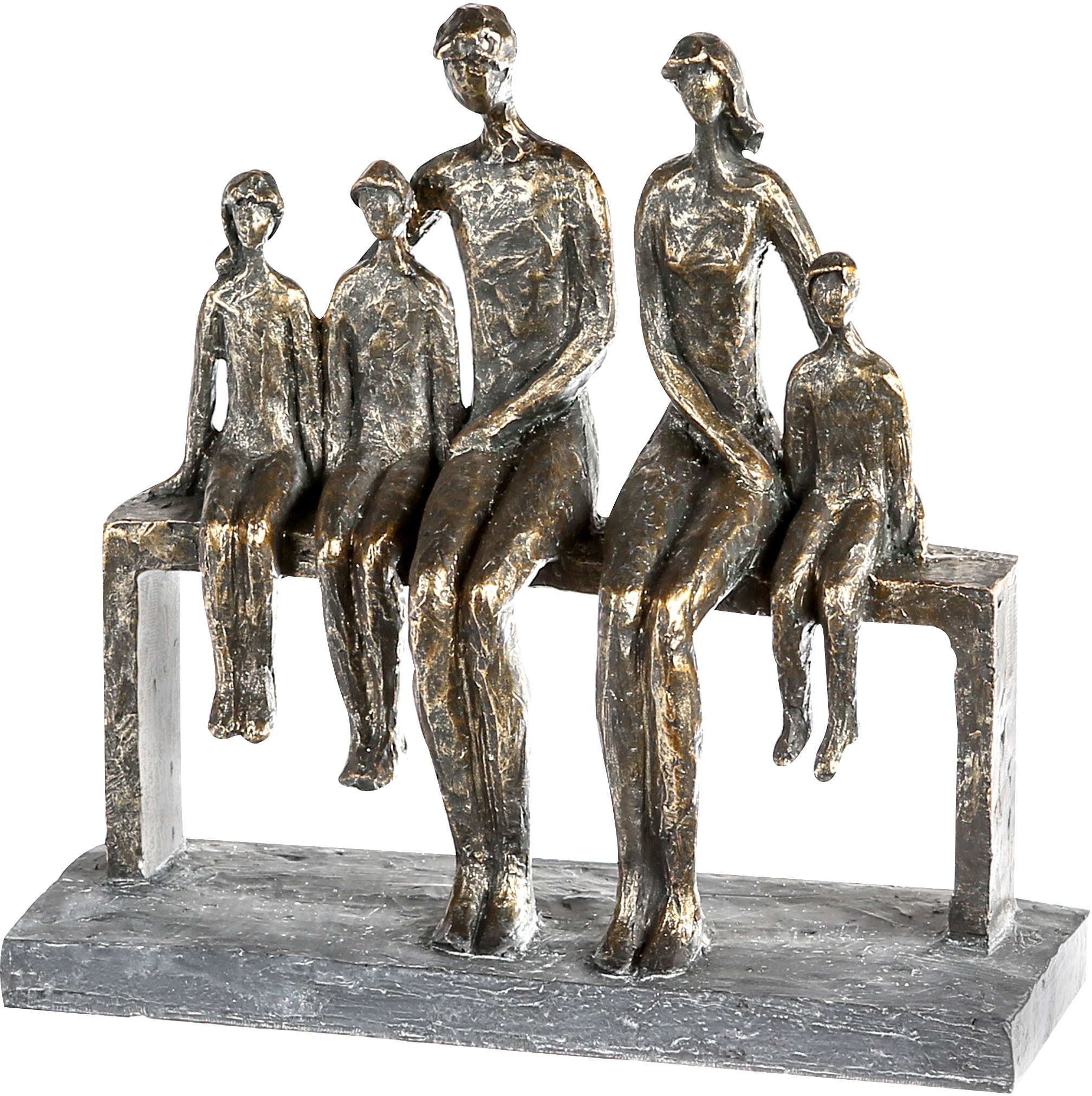 Casablanca by Gilde Dekofigur »Skulptur We are family, bronzefarben/grau«, günstig online kaufen