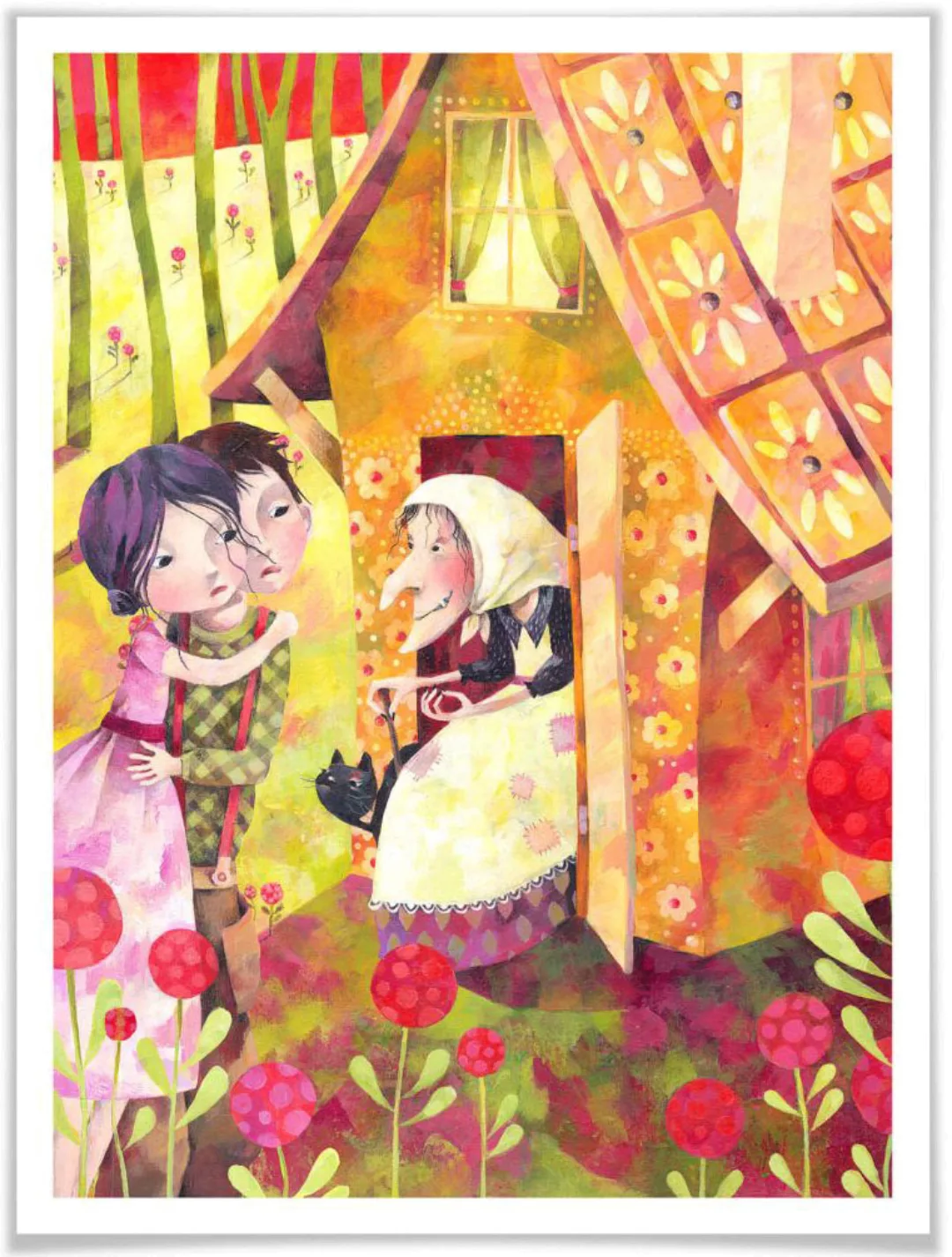 Wall-Art Poster "Märchen Wandbilder Hänsel und Gretel", Geschichten & Märch günstig online kaufen