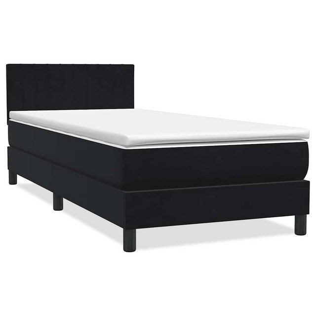 vidaXL Bett Boxspringbett mit Matratze Schwarz 80x220 cm Samt günstig online kaufen