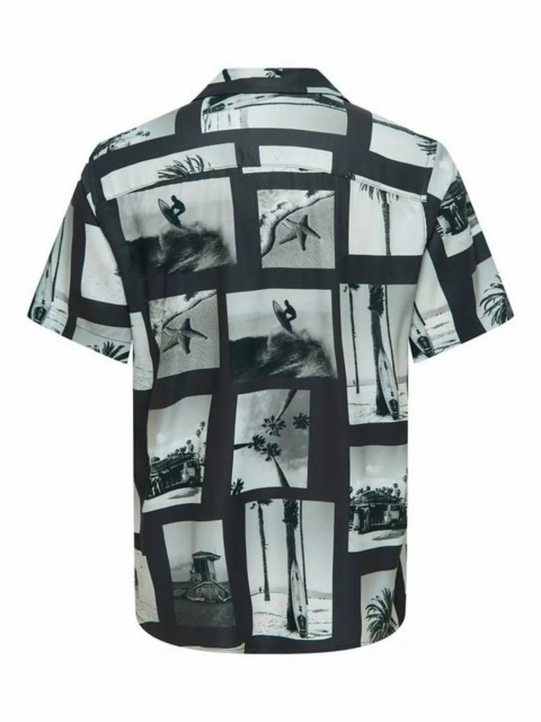 ONLY & SONS Hawaiihemd - Hemd kurzarm - gemustert - ONSNANO REG COTTON VISC günstig online kaufen