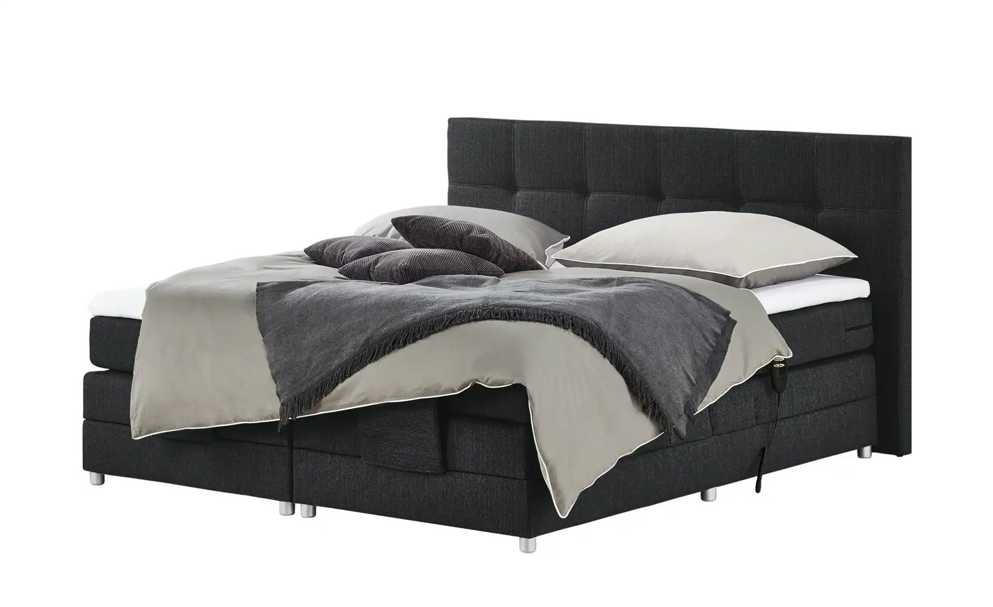 uno Motor-Boxspringbett   Manolo ¦ schwarz ¦ Maße (cm): B: 202 H: 112 Bette günstig online kaufen