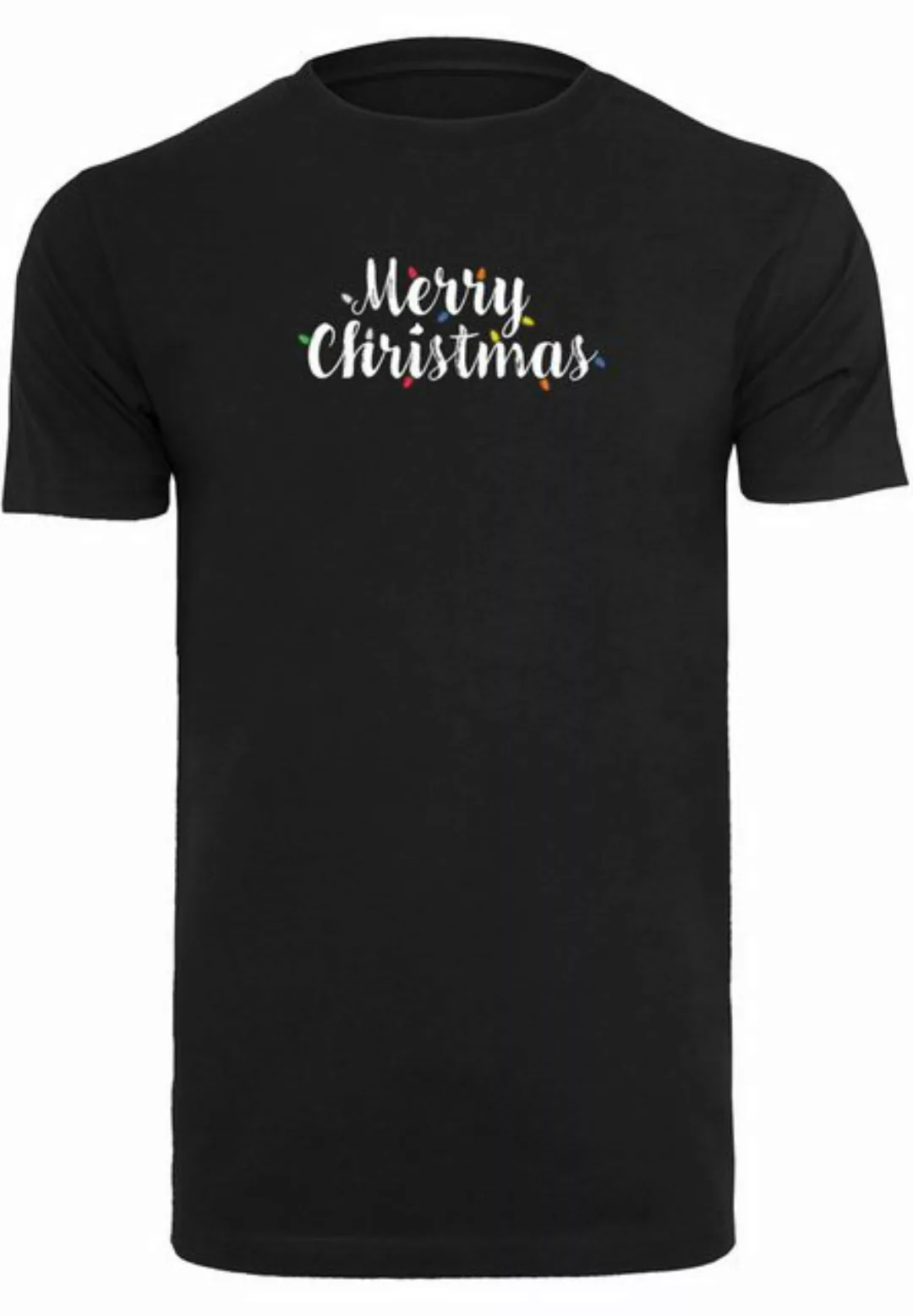 Merchcode T-Shirt Merchcode Herren Merry Christmas Lights T-Shirt Round Nec günstig online kaufen