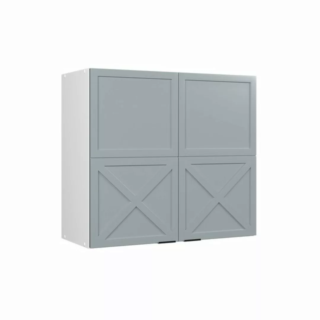 Vicco Glashängeschrank Fame-Line, Hellblau-grau/Weiß, 80 cm günstig online kaufen