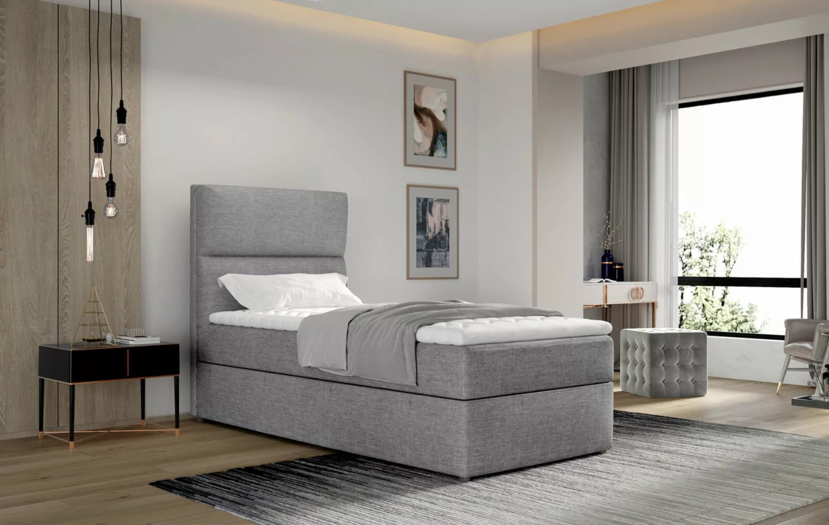 ALTDECOR Boxspringbett CORA (Bettkasten, H3 Matratze Bonellfederung, Topper günstig online kaufen