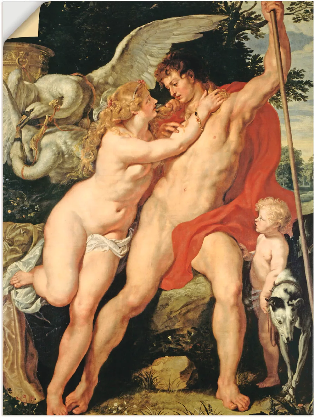 Artland Wandbild »Venus und Adonis. Um 1610«, Paar, (1 St.), als Leinwandbi günstig online kaufen