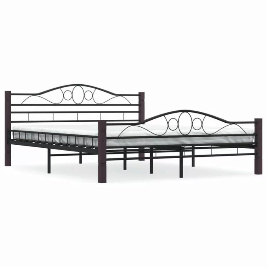 furnicato Bettgestell Schwarz Metall 160×200 cm (1-tlg) günstig online kaufen