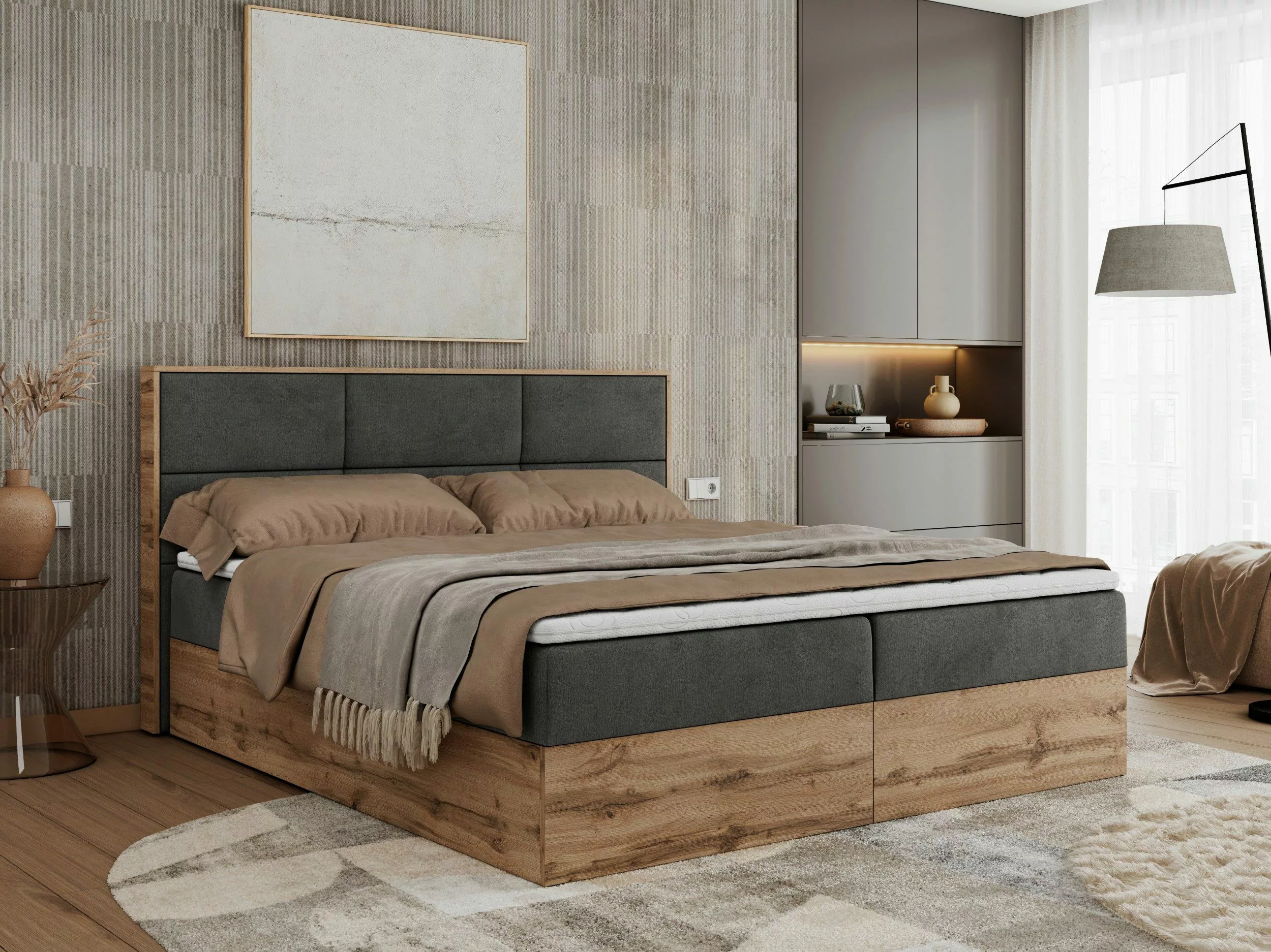 MKS MÖBEL Boxspringbett ALBERO 2 (Packung, günstig online kaufen