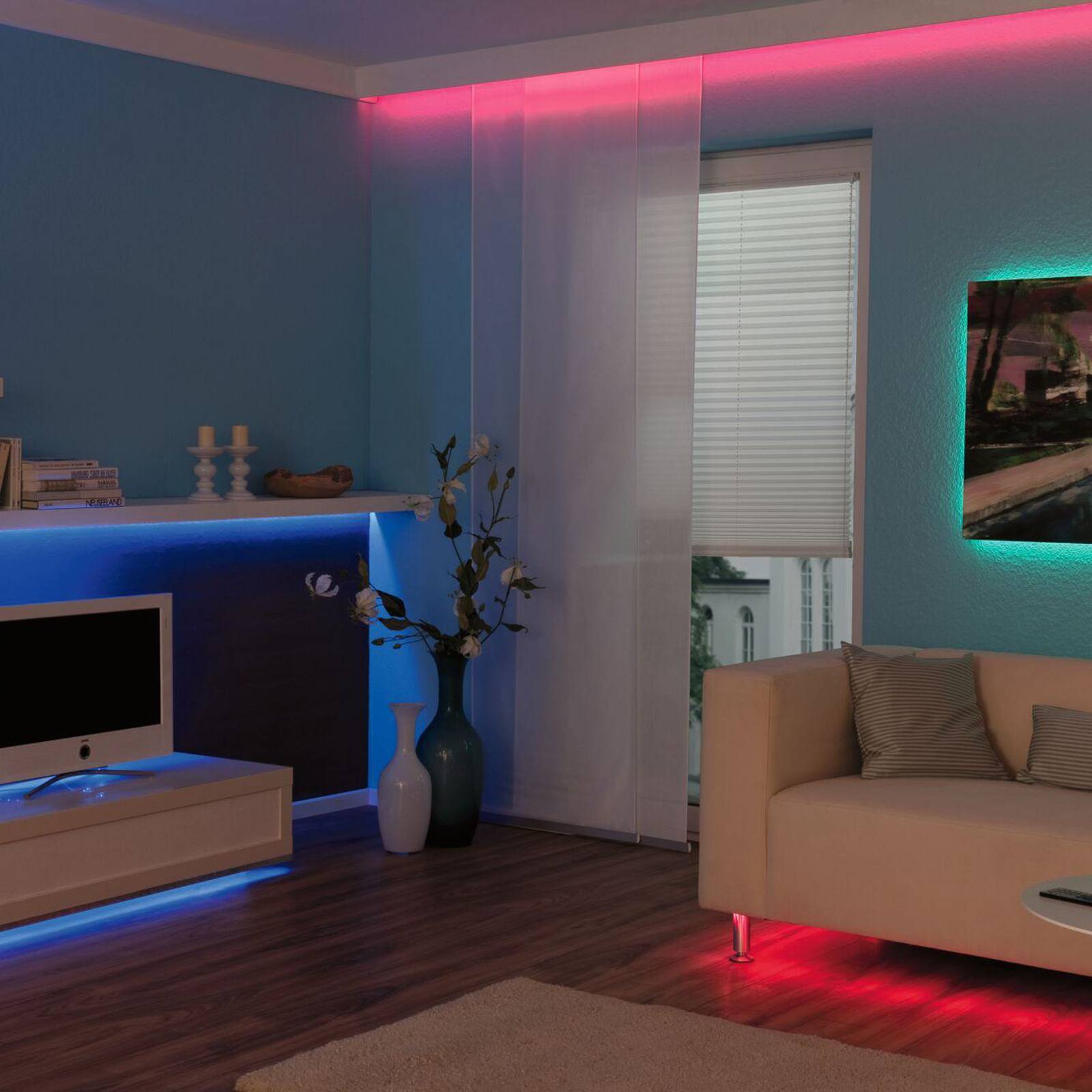 Paulmann LED-Strip-Set TIP, weiß, Kunststoff, RGB, 500 cm günstig online kaufen