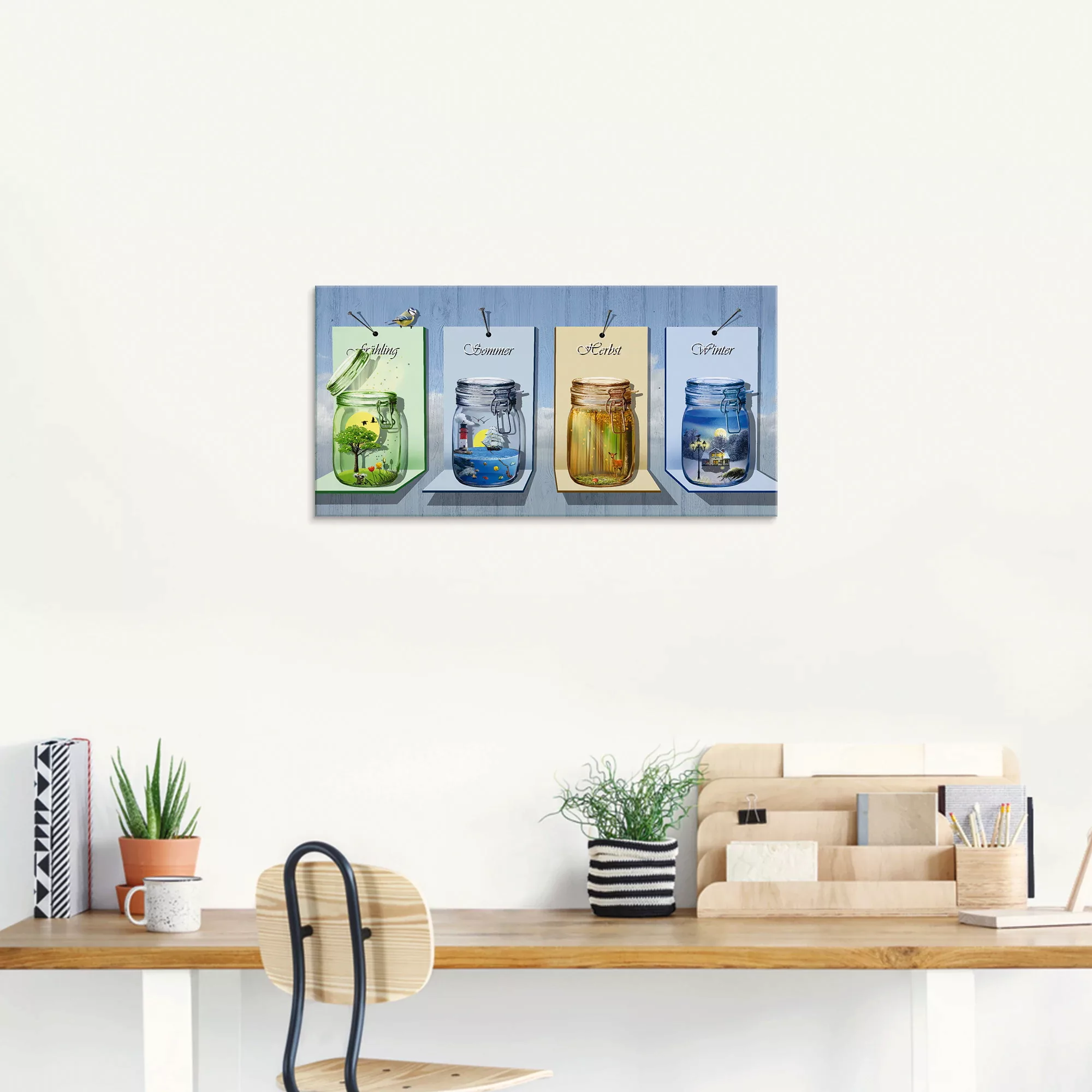 Artland Glasbild "Jahreszeiten in Gläsern", Vier Jahreszeiten, (1 St.) günstig online kaufen