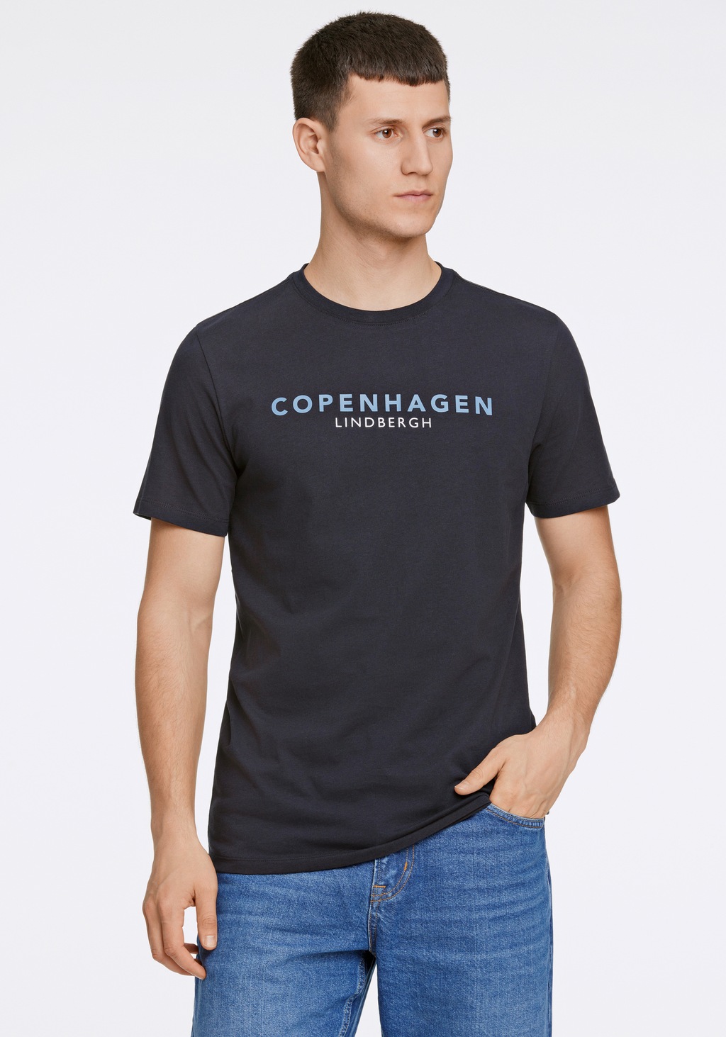 LINDBERGH T-Shirt mit Logo und Rundhalsausschnitt günstig online kaufen