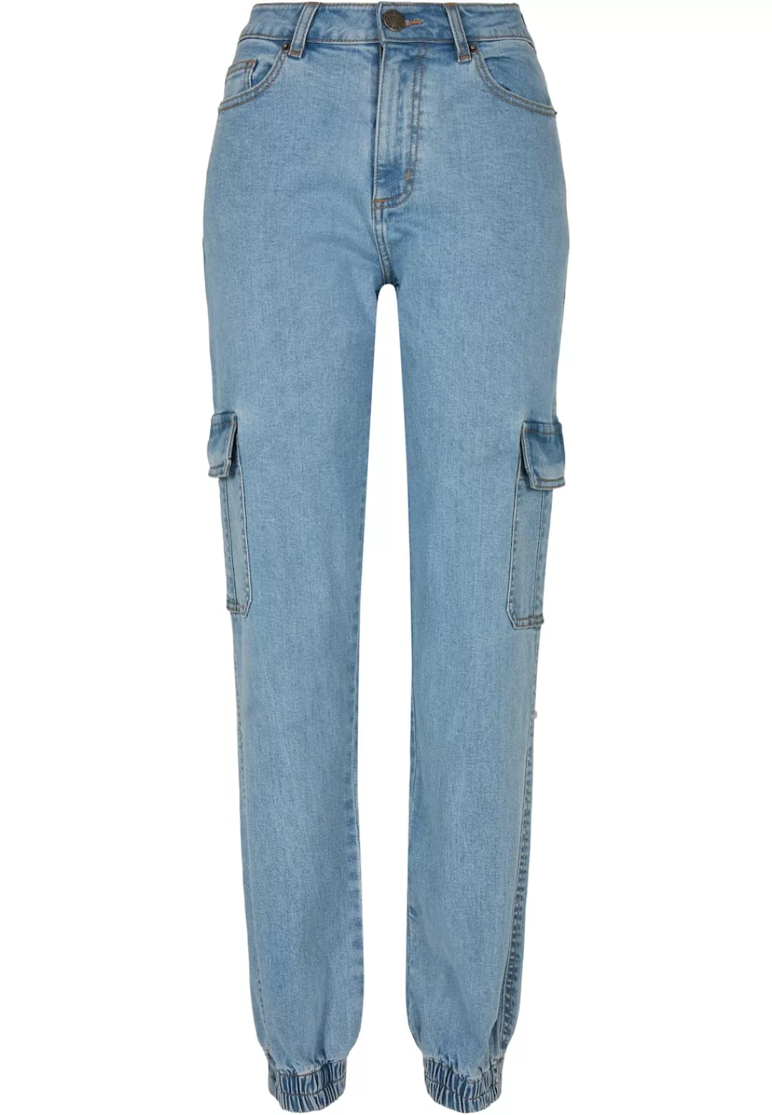 URBAN CLASSICS Stoffhose "Urban Classics Damen Ladies Organic Stretch Denim günstig online kaufen