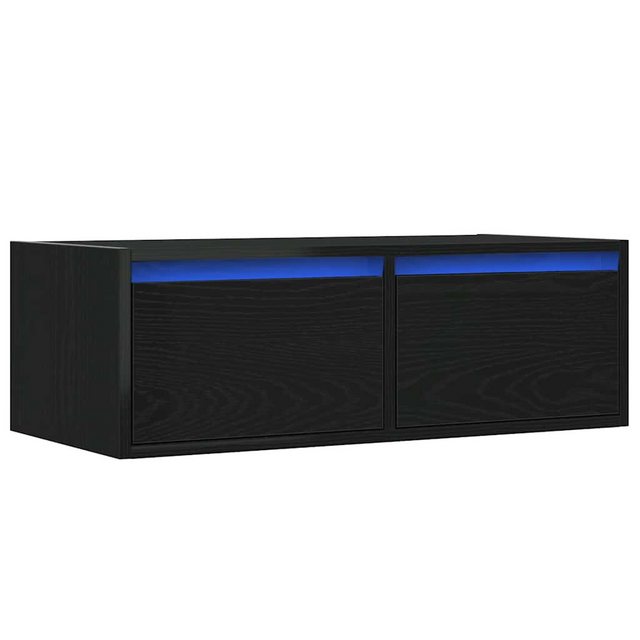 vidaXL Schrankmodule TV-Schrank mit LED-Leuchten Schwarz Eichen-Optik 75x35 günstig online kaufen