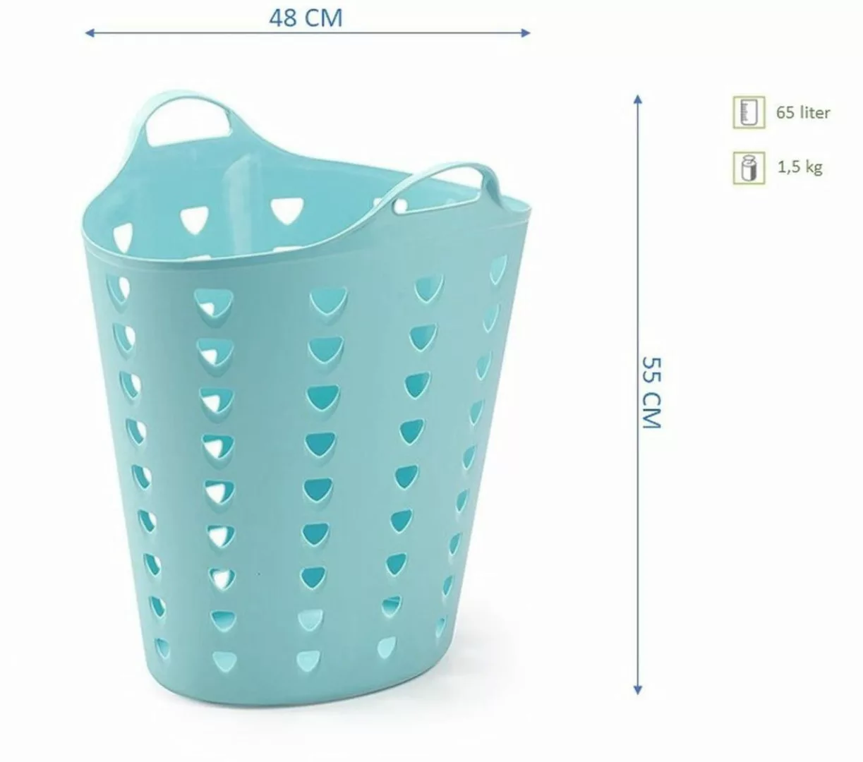 Kreher Wäschekorb flexibler Tragekorb 65 Liter günstig online kaufen