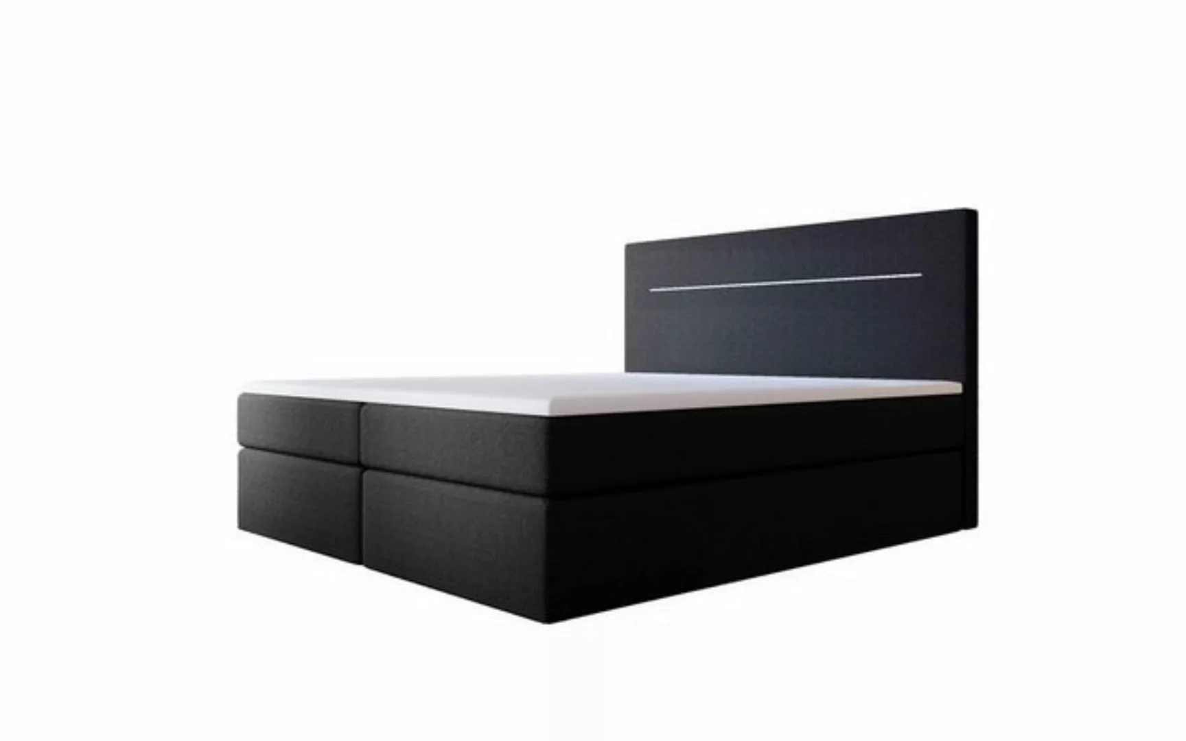 Luxusbetten24 Boxspringbett Sejour Bouclé, mit LED-Beleuchtung und Stauraum günstig online kaufen