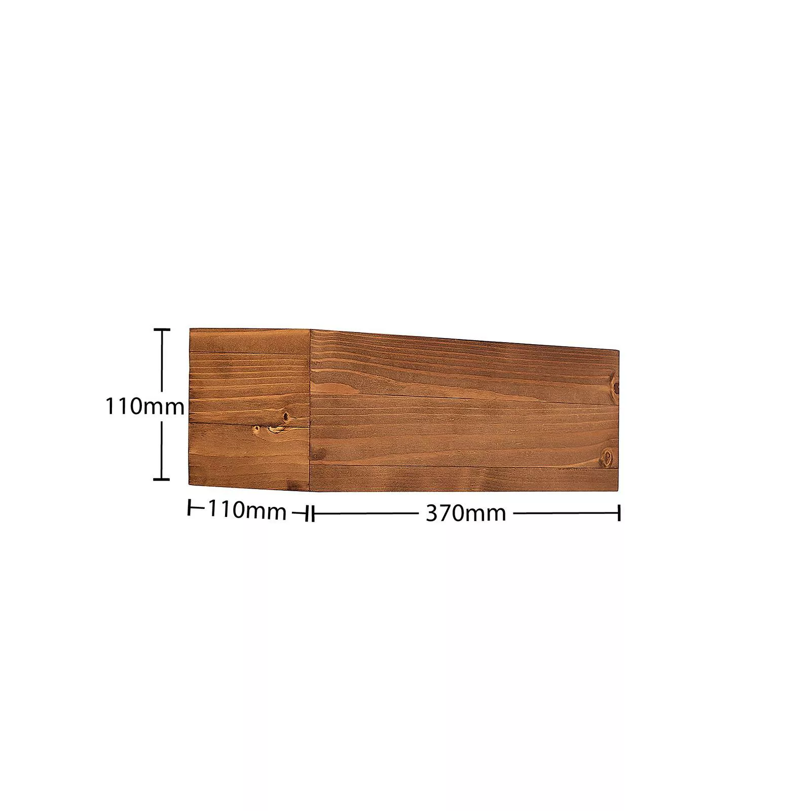 Lindby Benicio Holz-LED-Wandleuchte, eckig, 37 cm günstig online kaufen