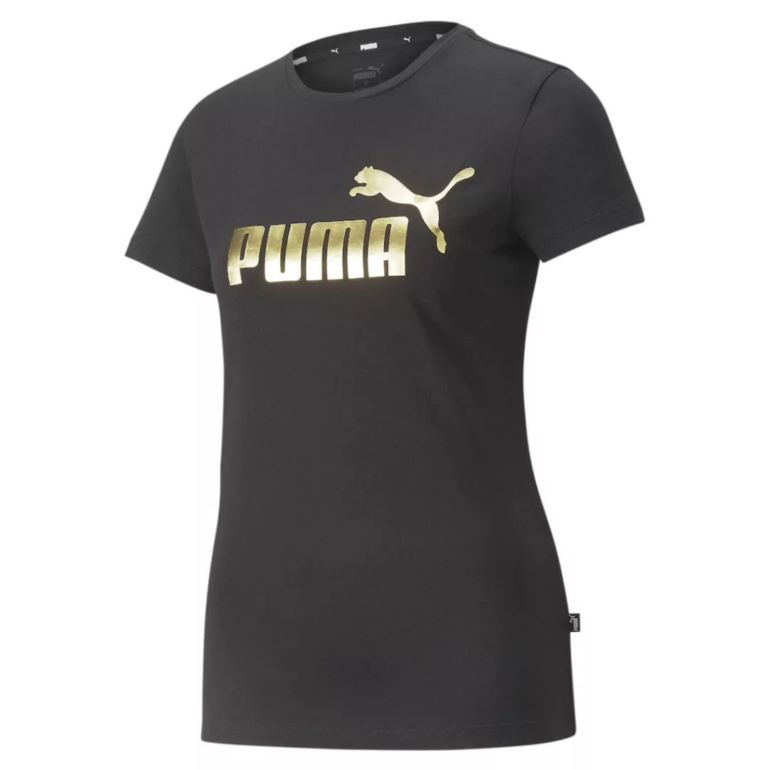 PUMA T-Shirt "Essentials+ Metallic Logo T-Shirt Damen" günstig online kaufen