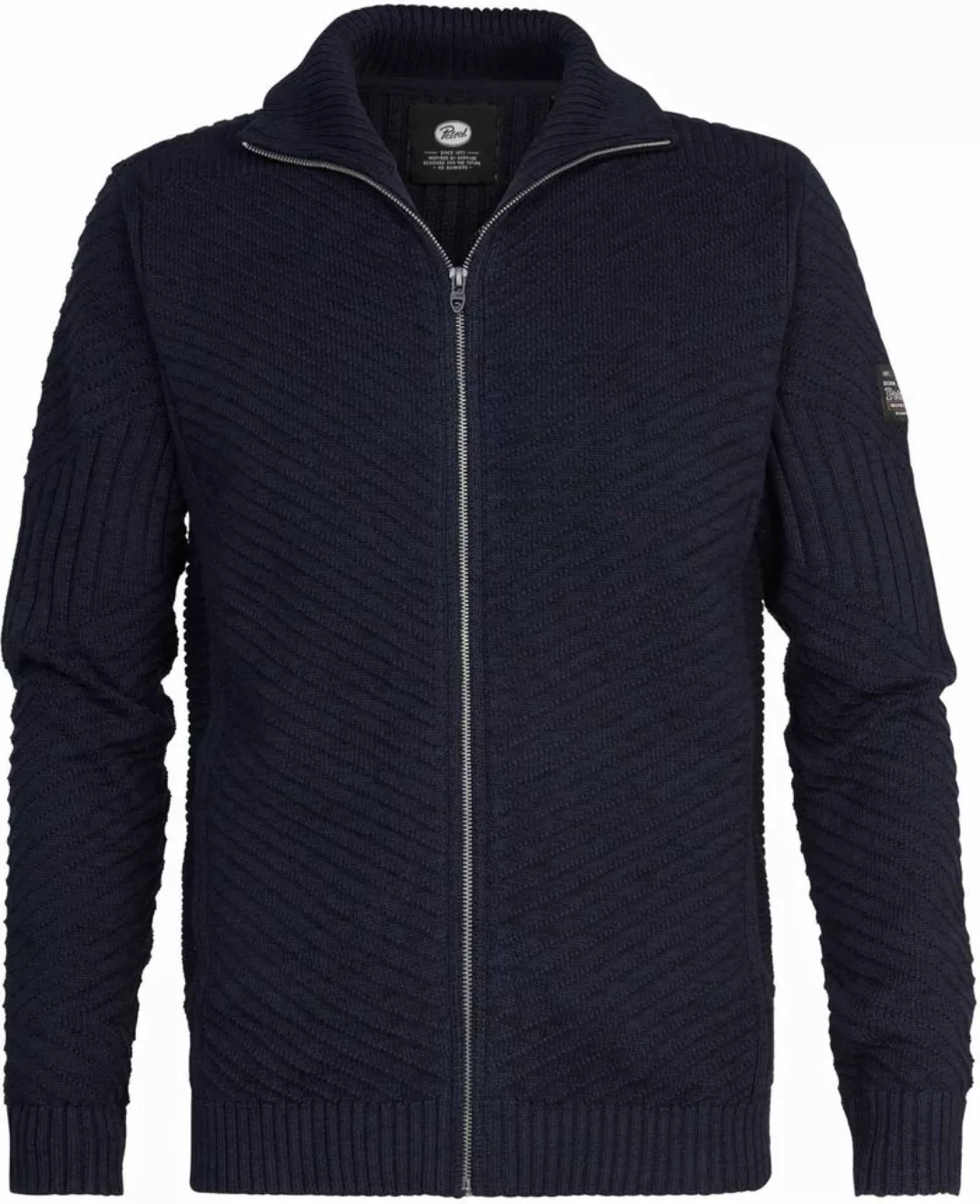 Petrol Strickjacke Kankakee Navy - Größe L günstig online kaufen