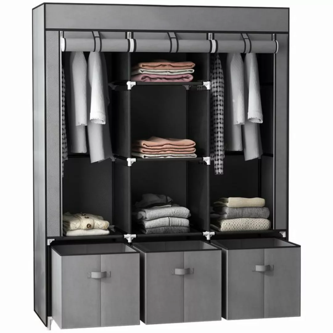 HOMCOM Stoffschrank Faltschrank, inkl. 3 Schubladen (Set, 1-St., 1 Stoffsch günstig online kaufen