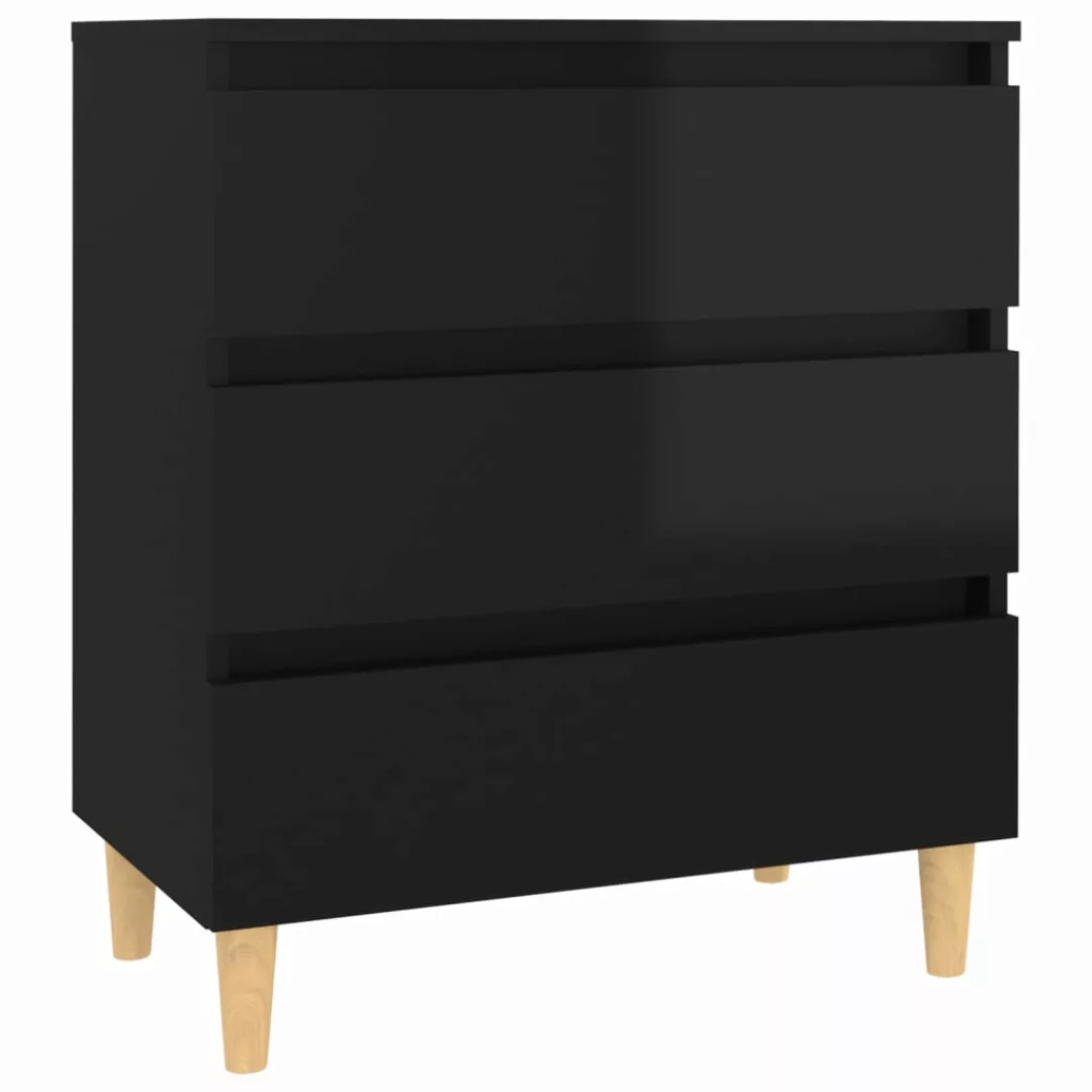 Sideboard Hochglanz-schwarz 60x35x69 Cm Spanplatte günstig online kaufen