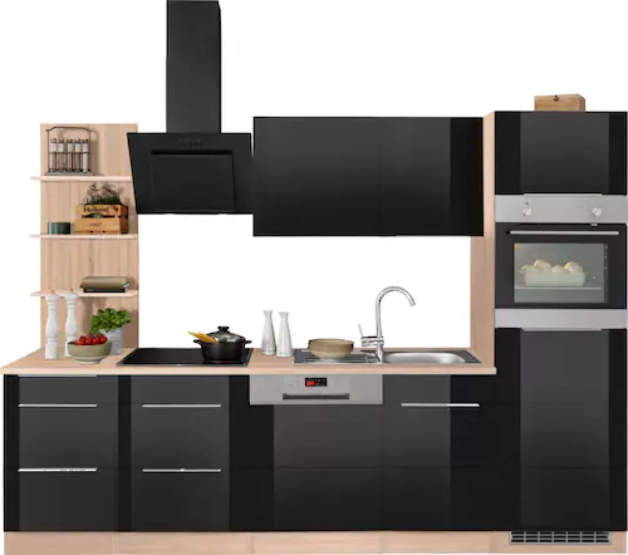 Kochstation Küchenzeile "KS-Brindisi", ohne Geräte, Breite 280 cm günstig online kaufen