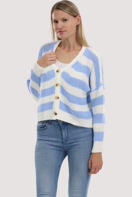 malito more than fashion Cardigan 3157 knöpfbare kurze Strickjacke mit Stre günstig online kaufen