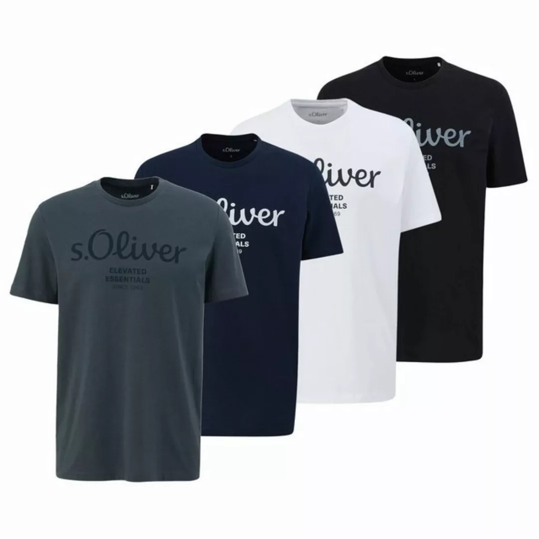 s.Oliver T-Shirt "T-Shirt Logo T-Shirt 4er Pack" günstig online kaufen