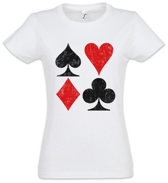 Urban Backwoods Print-Shirt Card Symbols Damen T-Shirt Ace Spades Poker Cas günstig online kaufen