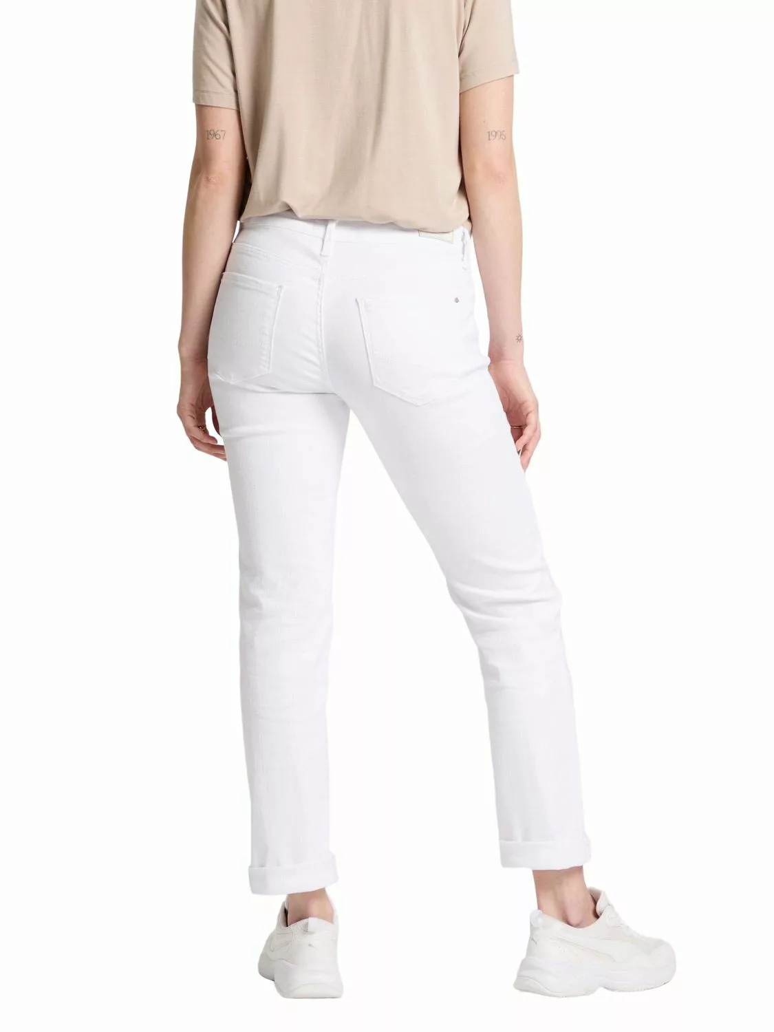 Cross Jeans Damen Jeans ROSE - Regular Fit - Weiss - White günstig online kaufen