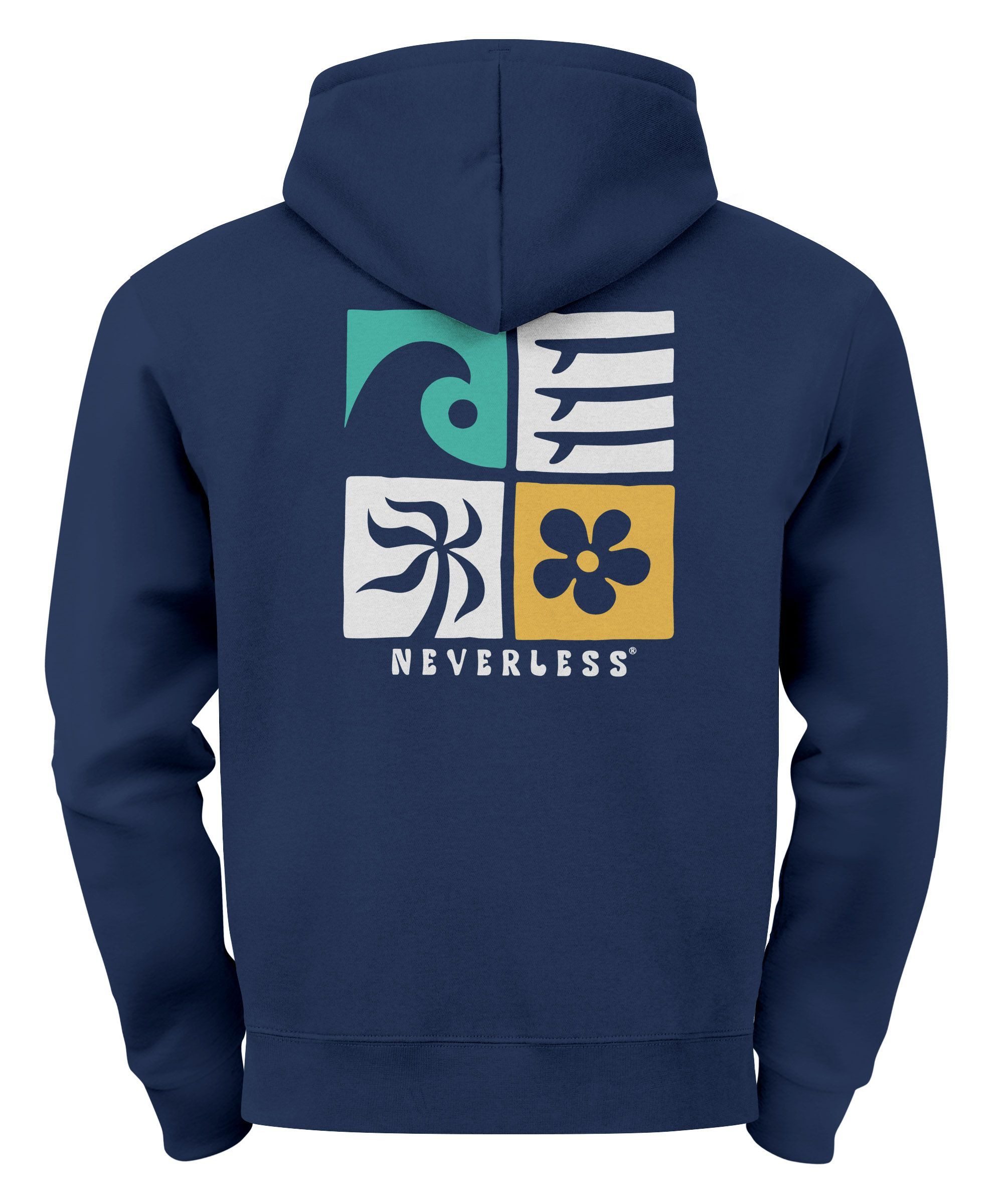 Neverless Hoodie Hoodie Backprint Herren Surfer günstig online kaufen