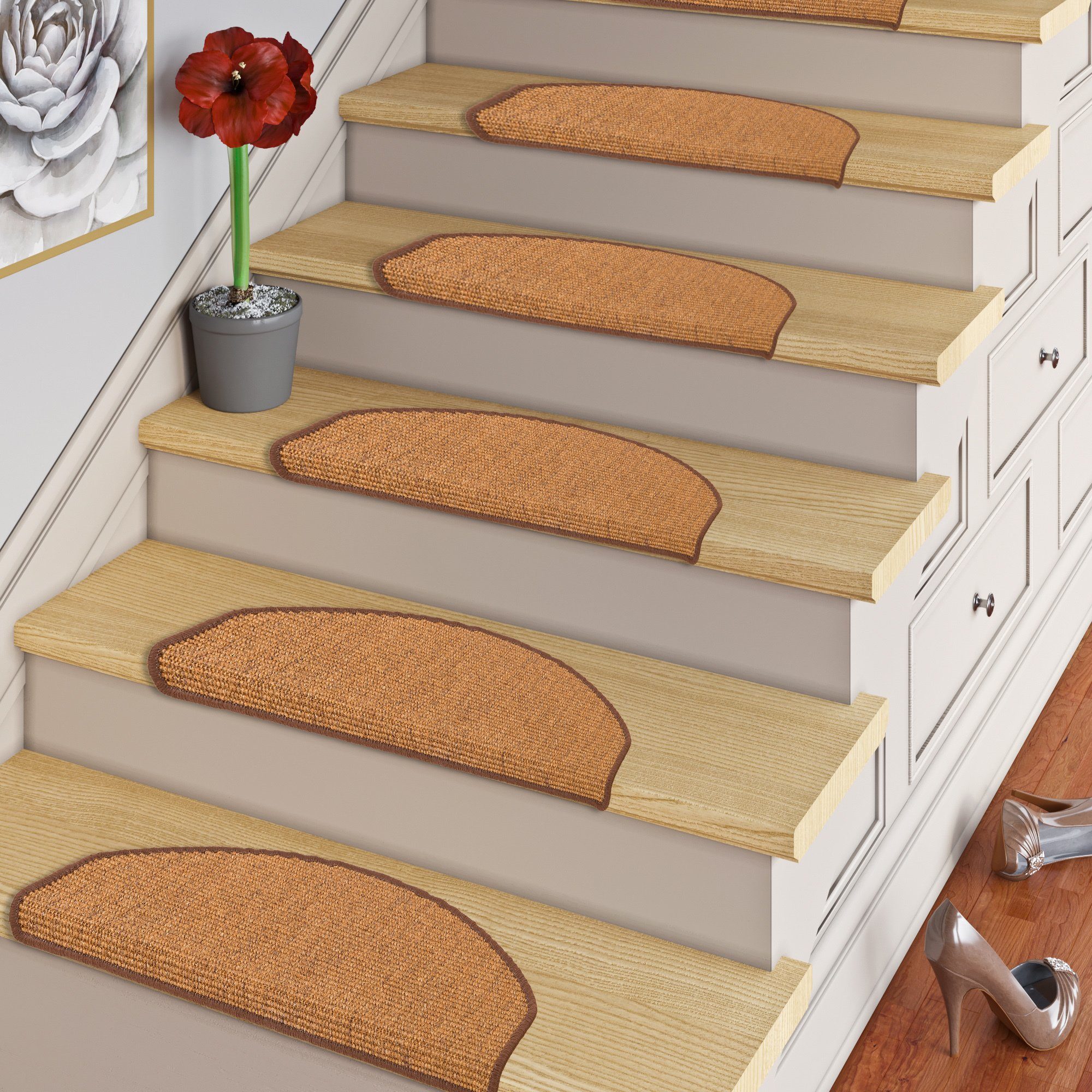Pergamon Stufenmatte Natur Sisal Stufenmatten 15er-Set, günstig online kaufen