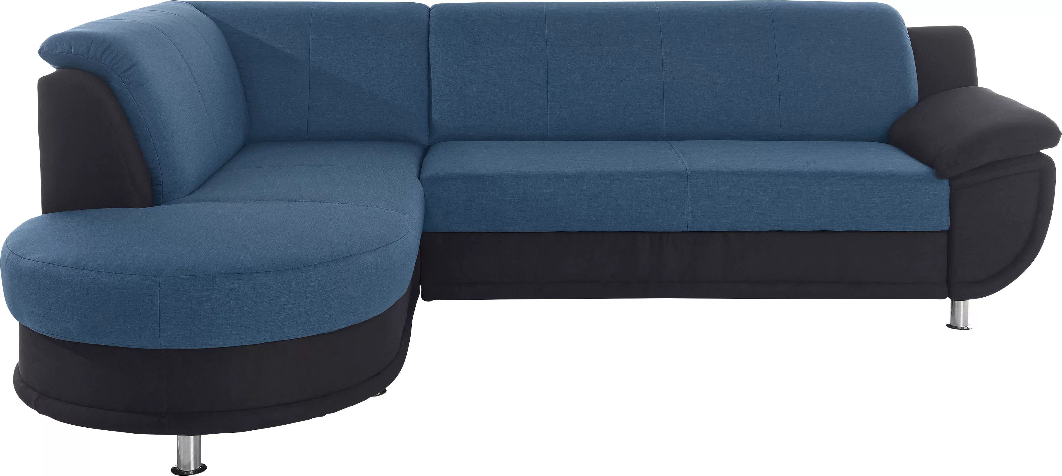 TRENDMANUFAKTUR Ecksofa "Rondo 3, zeitlos und bequem, Materialmix, breite A günstig online kaufen