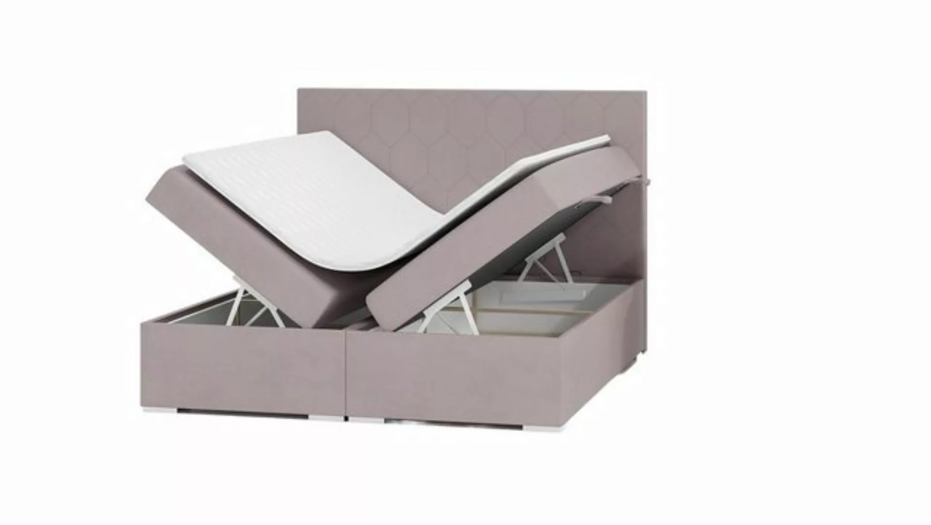 Xlmoebel Bett Luxuriöses Boxspring-Doppelbett mit stilvollem Polsterdesign günstig online kaufen