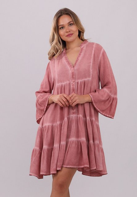 YC Fashion & Style Tunikakleid "Vintage Rosa Fließendes Tunikakleid aus 100 günstig online kaufen