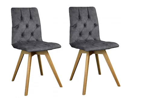 andas Esszimmerstuhl "Rania", (Set), 2 St., Samtvelours, Massivholzgestell, günstig online kaufen