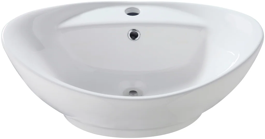 welltime Aufsatzwaschbecken "Bilbao", mit Überlauf, oval, Breite 60 cm günstig online kaufen