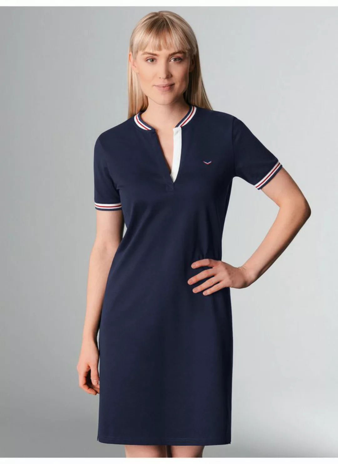 Trigema Jerseykleid "TRIGEMA Polokleid ohne Kragen", (1 tlg.) günstig online kaufen