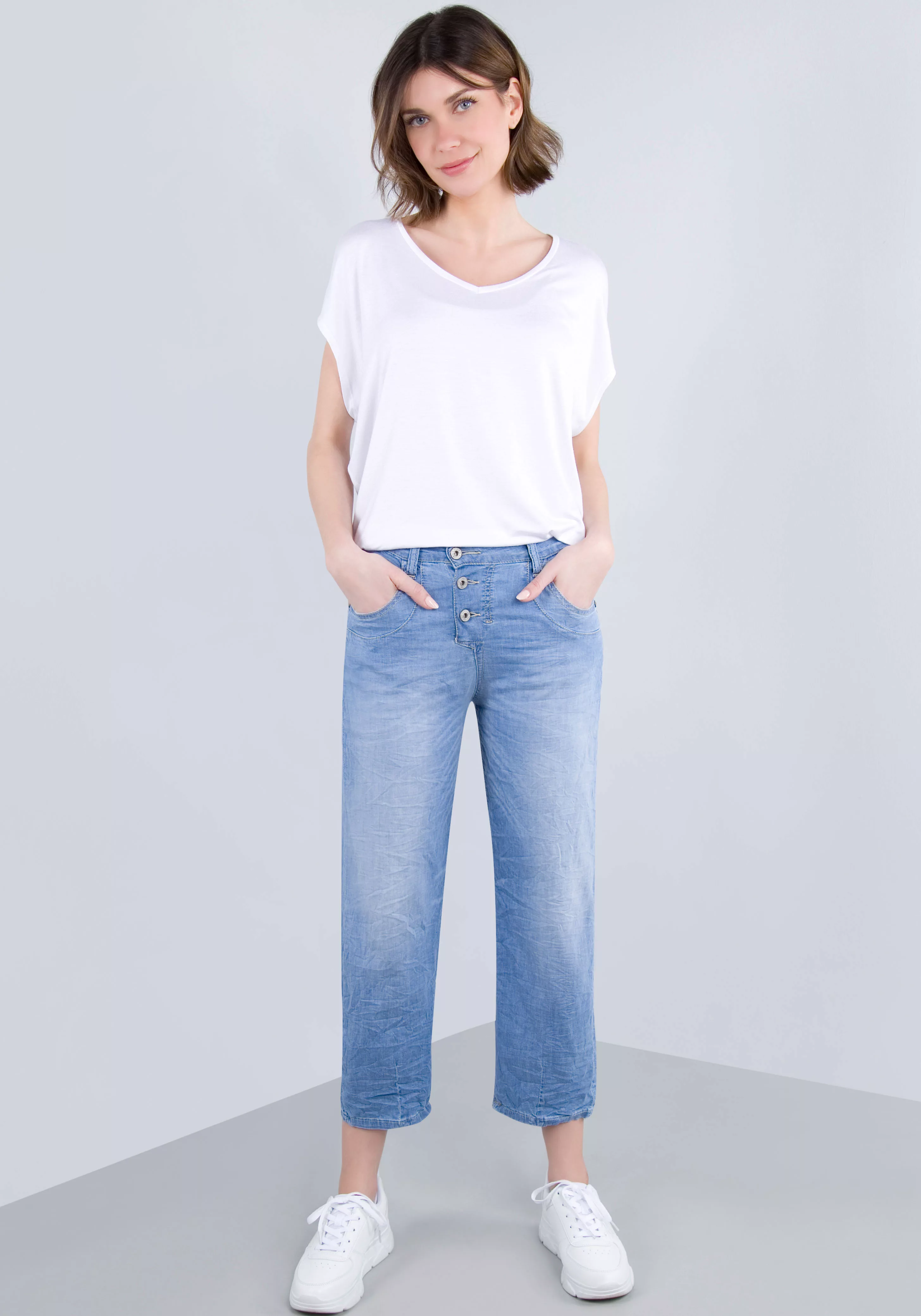 Please Jeans Boyfriend-Hose, in leichter Chambray Denim Qualität günstig online kaufen