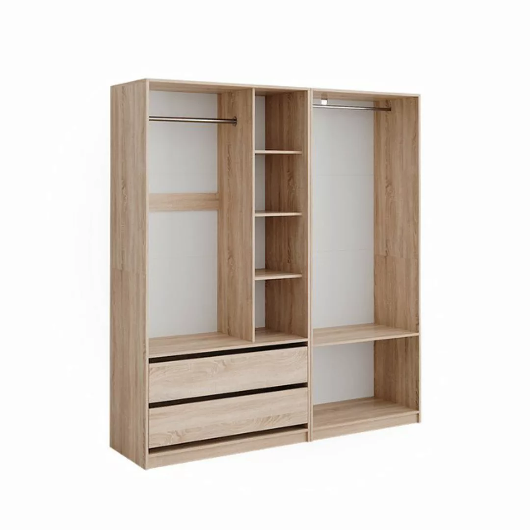 Vicco Kleiderschrank Elmo, Sonoma, 100 x 200 cm 2er Set günstig online kaufen