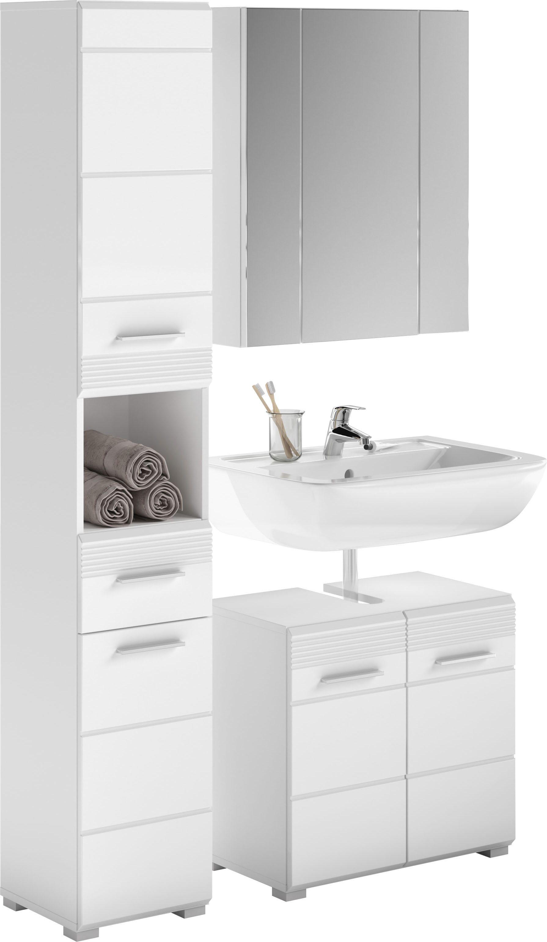 INOSIGN Badmöbel-Set "Malmö, 3 teilig, bestehend aus:", (Set, 3 St.), Hochs günstig online kaufen