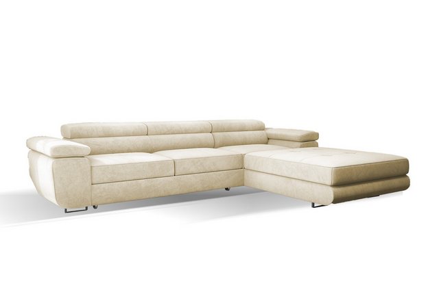 Goldstoff Ecksofa VENUS TWIN, mit Schlaffunktion und Bettkasten, 275x202x70 günstig online kaufen