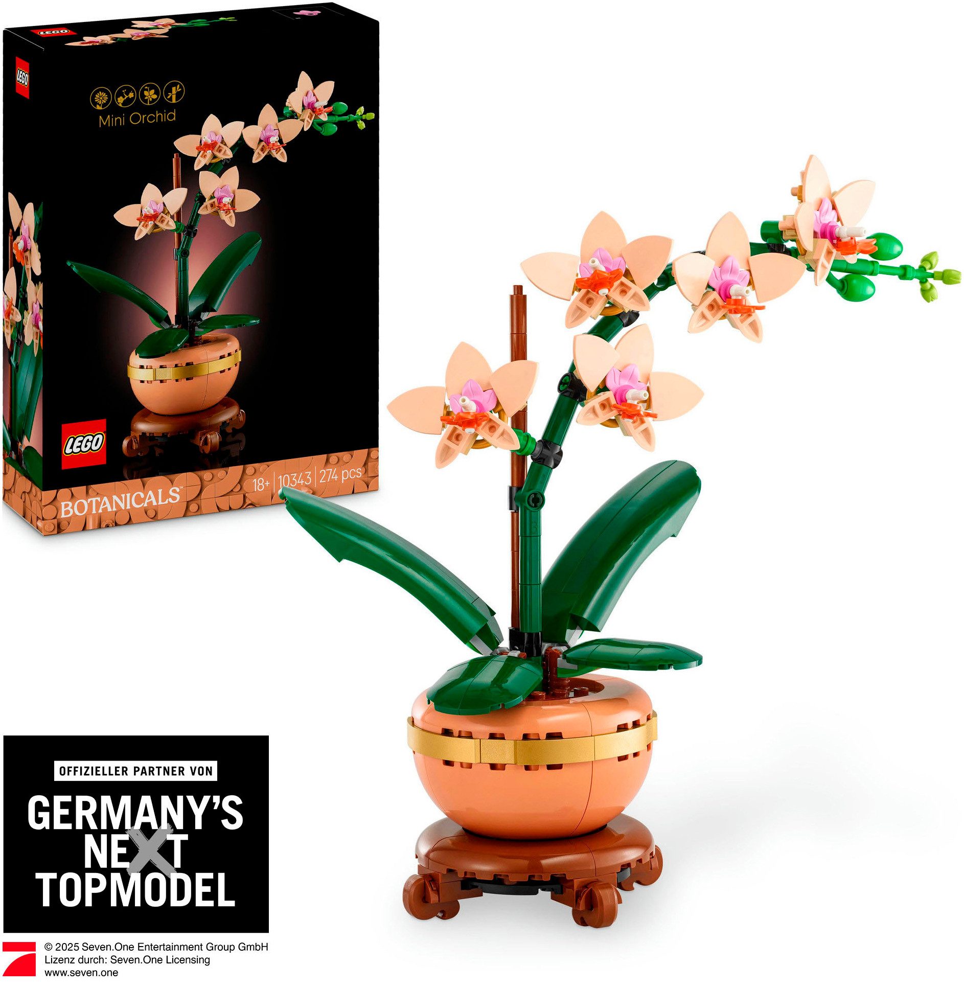 LEGO® Mini-Orchidee (10343), LEGO Botanicals Konstruktionsspielsteine, günstig online kaufen