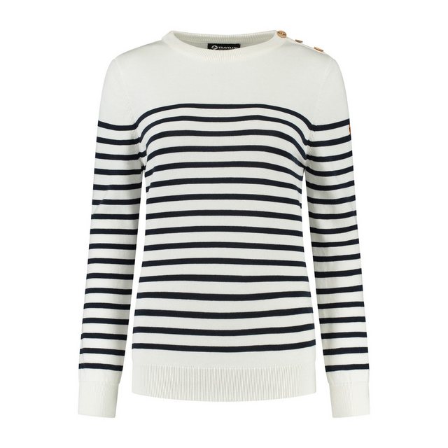 Travelin' Strickpullover Travelin' Jumper Vattern Lady White/Navy L günstig online kaufen