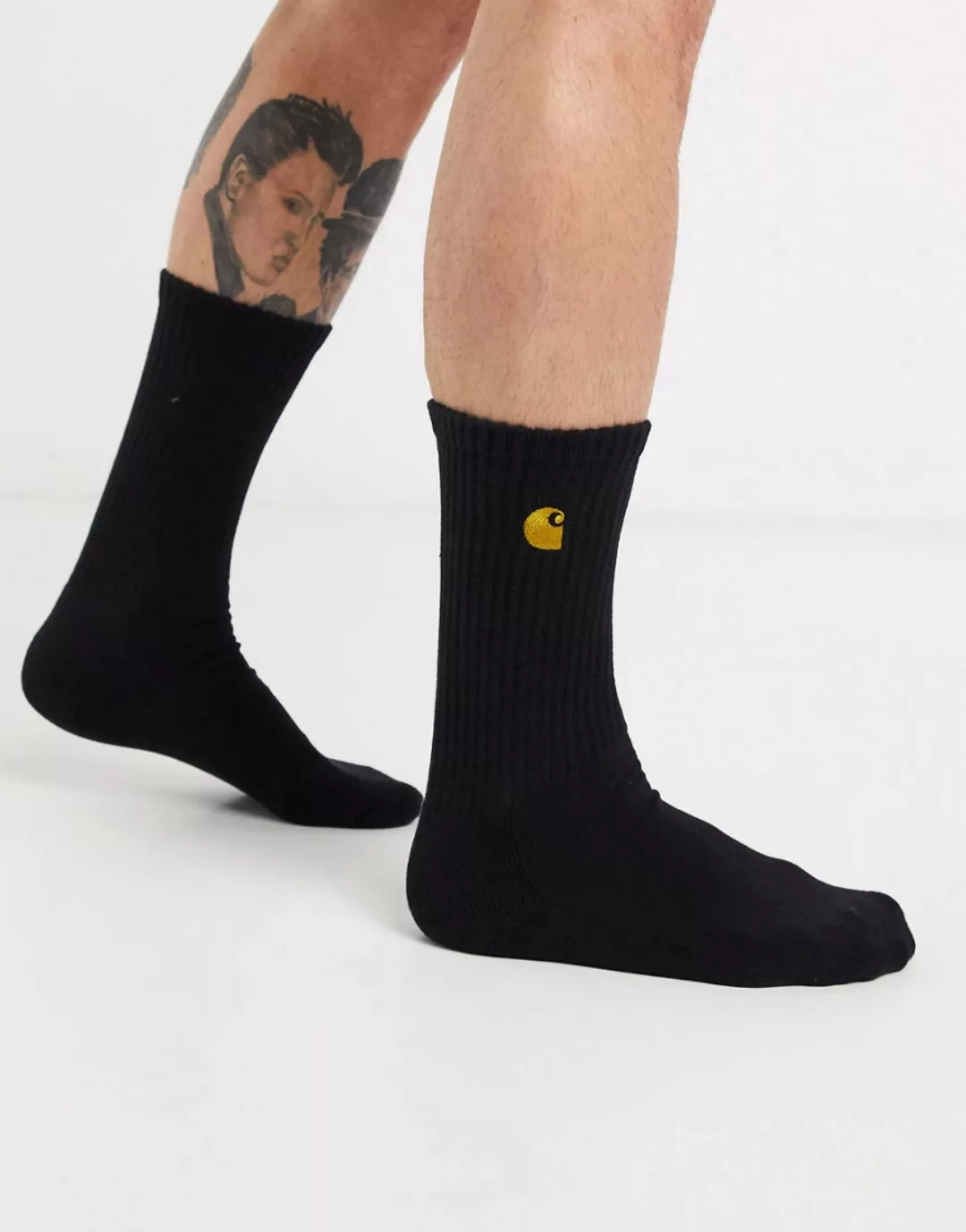 Carhartt WIP – Chase – Socken in Schwarz günstig online kaufen