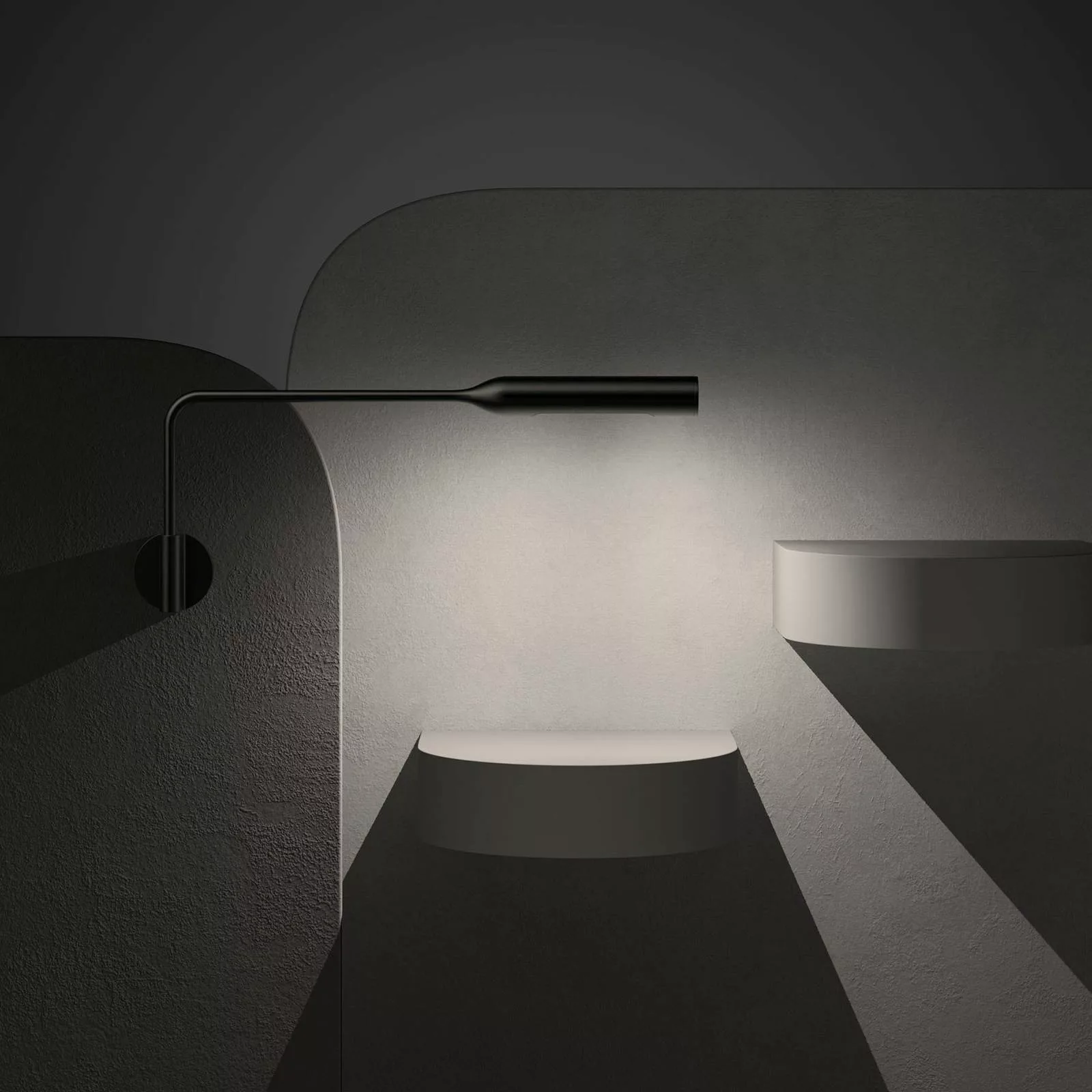 Lumina Flo LED-Wandlampe m. Stecker 3.000K schwarz günstig online kaufen